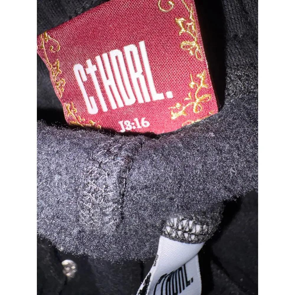 CTHDRL Cathedral Men’s Large Black Stained Glass Graphic Jogger Sweatpants NWOT